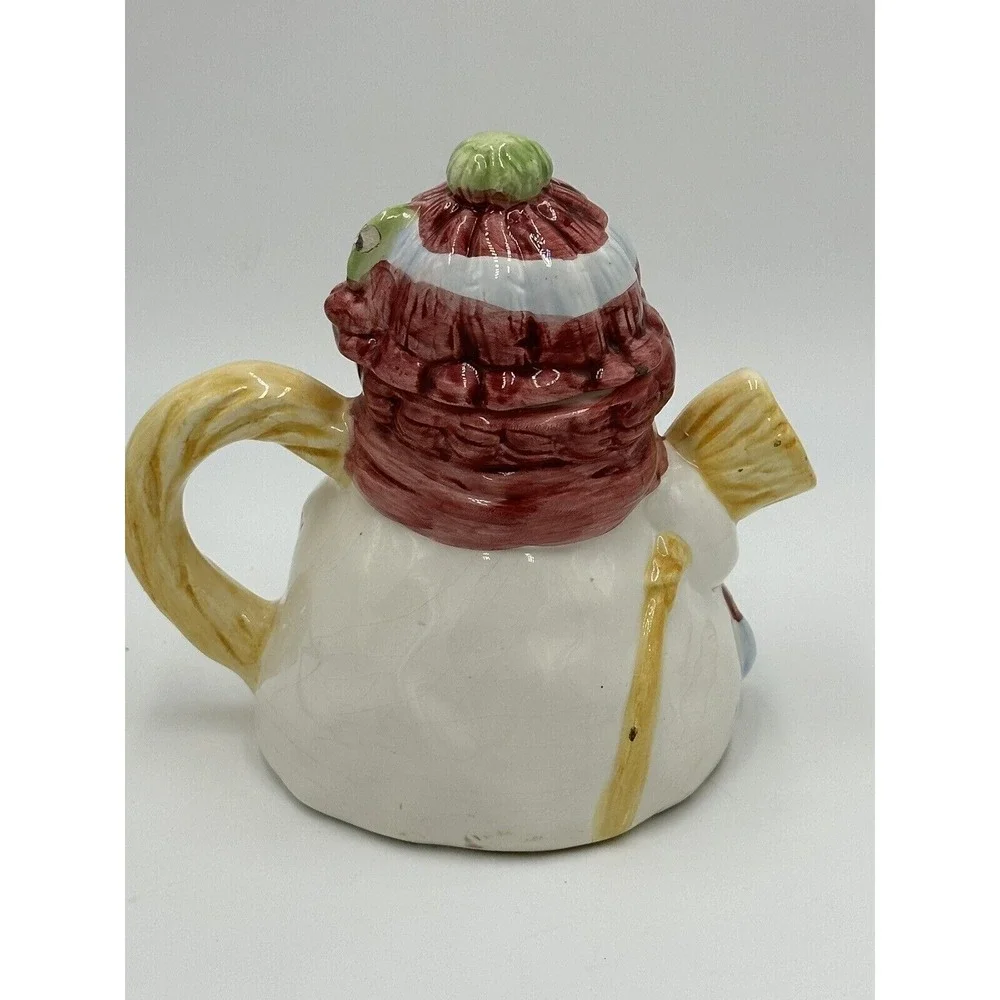 Snowman Teapot Winter Christmas Small Personal Size Wang's International‎ Decor